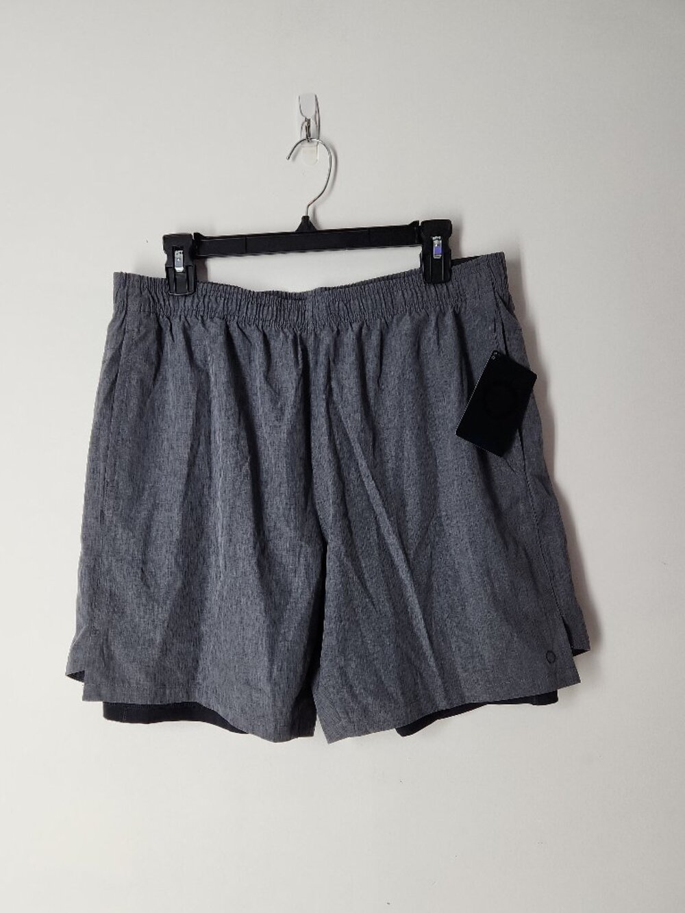 Skora 7" Shorts NWT Mens L Run Real Quick Dry Lined Athletic Basalt Chambray